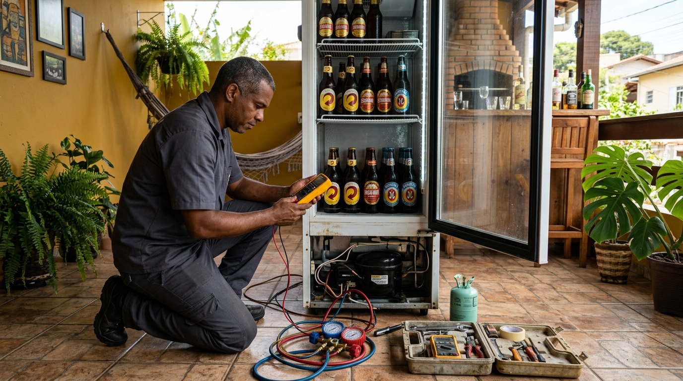 Manutenção da placa eletrônica de cervejeira no Recanto do Sol, Anápolis‑GO