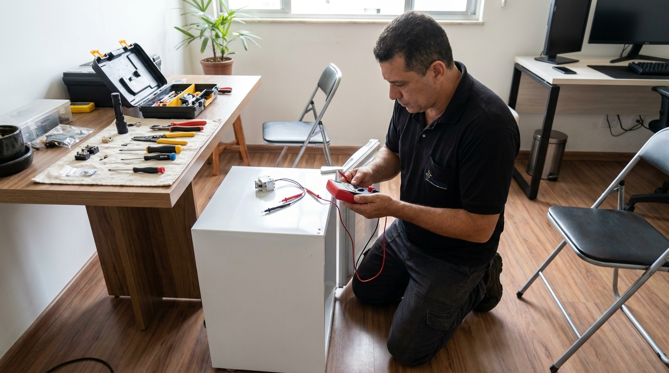 Reparo da placa eletrônica de frigobar na Alvorada, Anápolis‑GO